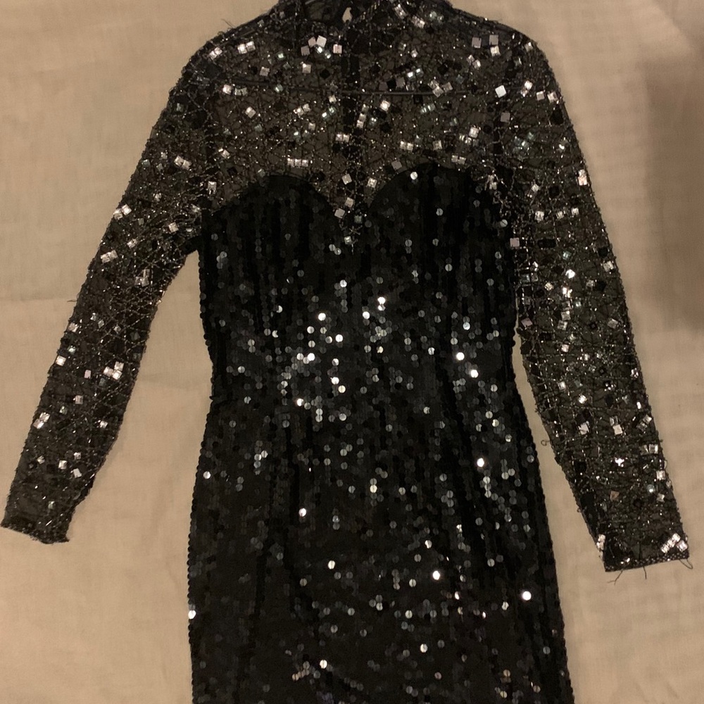 Sequin black dress